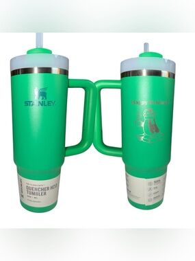 Stanley Quencher H2.0 Tumbler Happy Holidays - Bright Green New